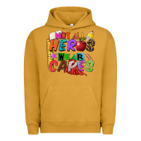 Pigment Peanut Butter not all heros wear capes Urban Hoodie - Zillion Design Studio