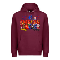 Burgundy all american teacher Premium Hoodie - texasbilliewilder