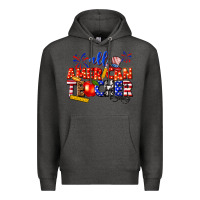 Charcoal Heather all american teacher Premium Hoodie - texasbilliewilder