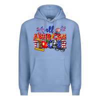 Colony Blue all american teacher Premium Hoodie - texasbilliewilder