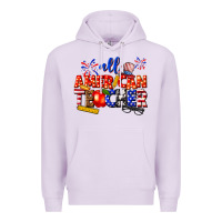 Lilac all american teacher Premium Hoodie - texasbilliewilder
