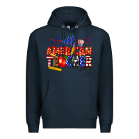 Navy all american teacher Premium Hoodie - texasbilliewilder
