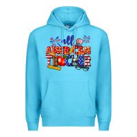 Ocean Blue all american teacher Premium Hoodie - texasbilliewilder