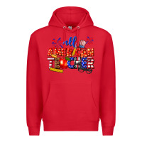 Red all american teacher Premium Hoodie - texasbilliewilder