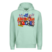 Seafoam all american teacher Premium Hoodie - texasbilliewilder