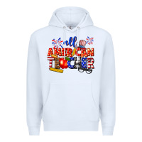 White all american teacher Premium Hoodie - texasbilliewilder