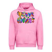 Fuchsia Pink love wins Urban Hoodie - Zillion Design Studio
