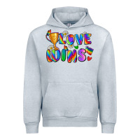 Heather Grey love wins Urban Hoodie - Zillion Design Studio