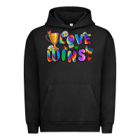 Pigment Black love wins Urban Hoodie - Zillion Design Studio