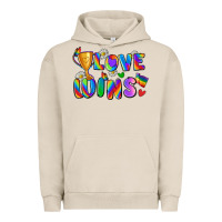 Pigment French Oak love wins Urban Hoodie - Zillion Design Studio