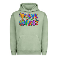 Pigment Oil Green love wins Urban Hoodie - Zillion Design Studio