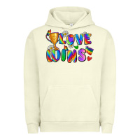 Pigment Pistachio love wins Urban Hoodie - Zillion Design Studio