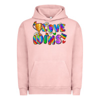 Pigment Salmon love wins Urban Hoodie - Zillion Design Studio