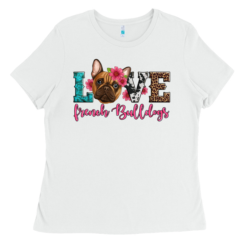 Love French Bulldogs Ladies Tee by Artiststas | Teevron