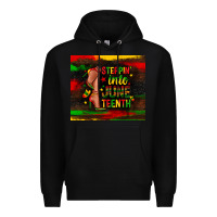 Black steppin into juneteenth Premium Hoodie - Zillion Design Studio