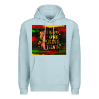 Blue Mist steppin into juneteenth Premium Hoodie - Zillion Design Studio