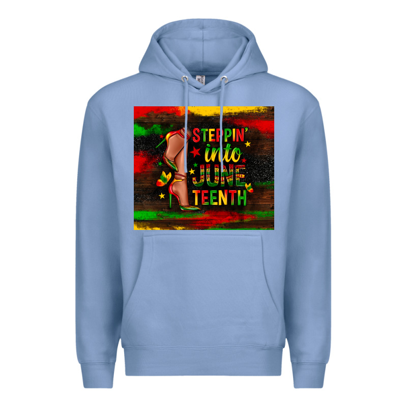 Steppin Into Juneteenth Premium Hoodie by Zillion Design Studio | Teevron