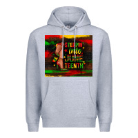 Heather Grey steppin into juneteenth Premium Hoodie - Zillion Design Studio