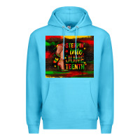 Ocean Blue steppin into juneteenth Premium Hoodie - Zillion Design Studio