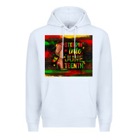 White steppin into juneteenth Premium Hoodie - Zillion Design Studio