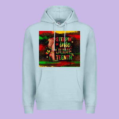 Steppin Into Juneteenth Premium Hoodie Designed By Zillion Design Studio