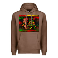Chestnut steppin into juneteenth Premium Hoodie - Zillion Design Studio