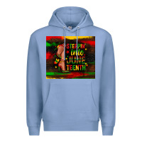 Colony Blue steppin into juneteenth Premium Hoodie - Zillion Design Studio