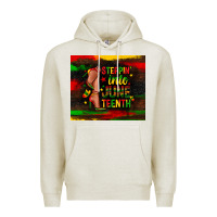 Oatmeal Heather steppin into juneteenth Premium Hoodie - Zillion Design Studio