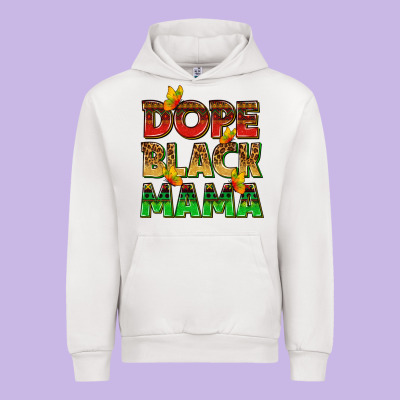 Urban Hoodie dope black mama with butterflies