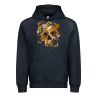 Navy Flower Skeleton Bees Urban Hoodie - RanaPortraitStore