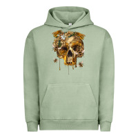 Pigment Oil Green Flower Skeleton Bees Urban Hoodie - RanaPortraitStore