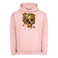 Pigment Salmon Flower Skeleton Bees Urban Hoodie - RanaPortraitStore