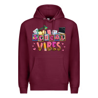 Burgundy school vibes Premium Hoodie - AdoDesignShop