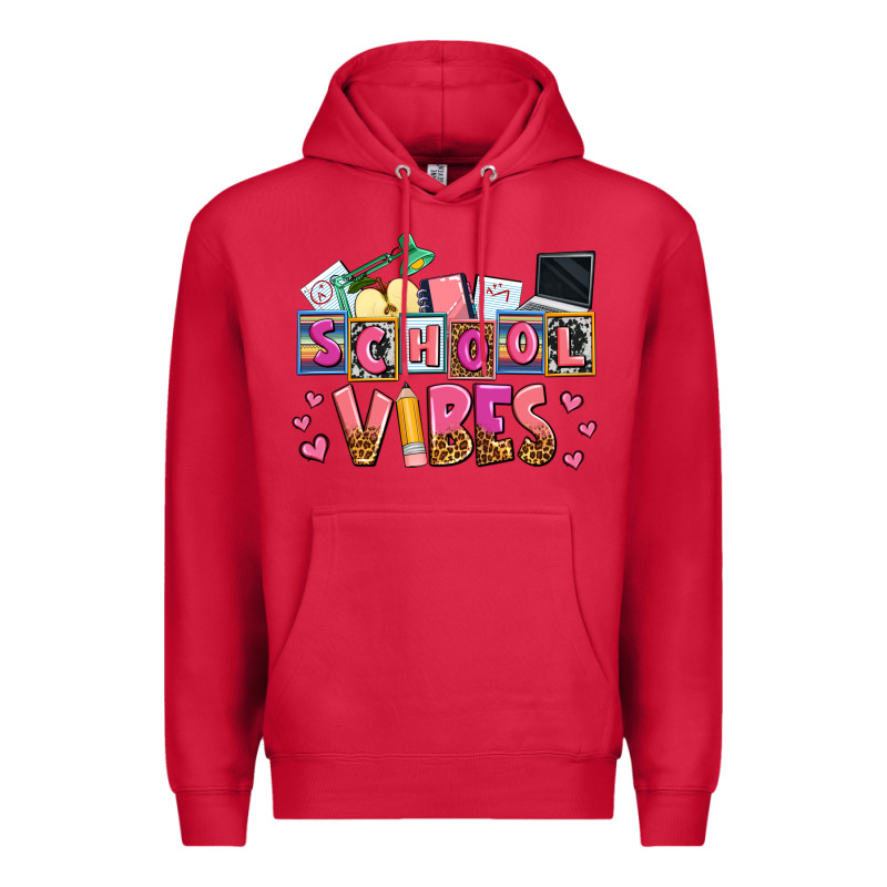 School Vibes Premium Hoodie by AdoDesignShop | Teevron