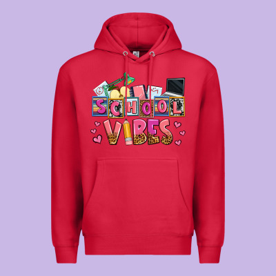 School Vibes Premium Hoodie Designed By Adodesignshop