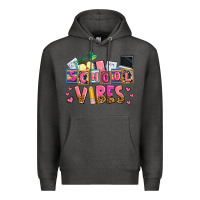 Charcoal Heather school vibes Premium Hoodie - AdoDesignShop