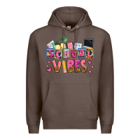 Coffee school vibes Premium Hoodie - AdoDesignShop
