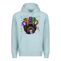Blue Mist mardi gras hat havanese dog Premium Hoodie - RanaPortraitStore