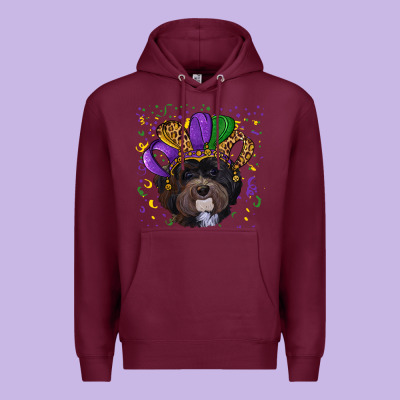 Mardi Gras Hat Havanese Dog Premium Hoodie Designed By Ranaportraitstore