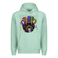 Seafoam mardi gras hat havanese dog Premium Hoodie - RanaPortraitStore