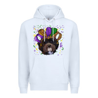 White mardi gras hat havanese dog Premium Hoodie - RanaPortraitStore