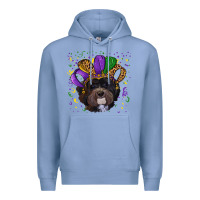 Colony Blue mardi gras hat havanese dog Premium Hoodie - RanaPortraitStore