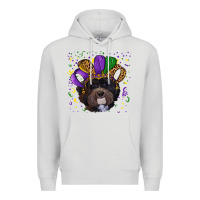 Dove Grey mardi gras hat havanese dog Premium Hoodie - RanaPortraitStore