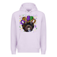 Lilac mardi gras hat havanese dog Premium Hoodie - RanaPortraitStore
