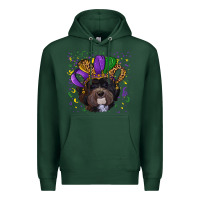 Sports Green mardi gras hat havanese dog Premium Hoodie - RanaPortraitStore