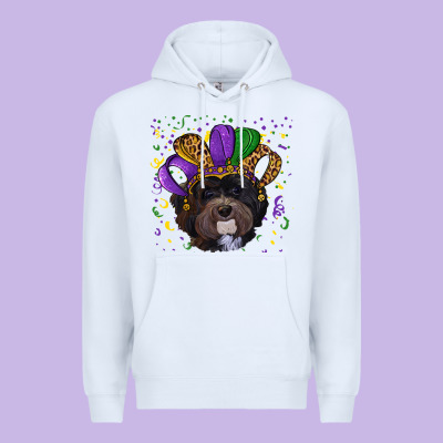 Mardi Gras Hat Havanese Dog Premium Hoodie Designed By Ranaportraitstore
