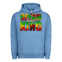 Pigment Pebble Blue dream like king with crown Urban Hoodie - texasbilliewilder