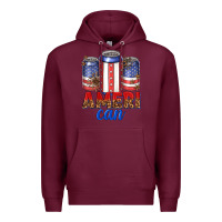 Burgundy Ameri can Premium Hoodie - texasbilliewilder