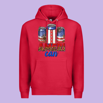Ameri Can Premium Hoodie Designed By Texasbilliewilder