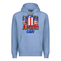 Colony Blue Ameri can Premium Hoodie - texasbilliewilder